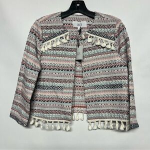 Jack by BB Dakota Striped Tassel Jacket